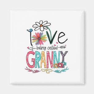 Mother I Love Being Called Granny Sunflower Birth Magnet