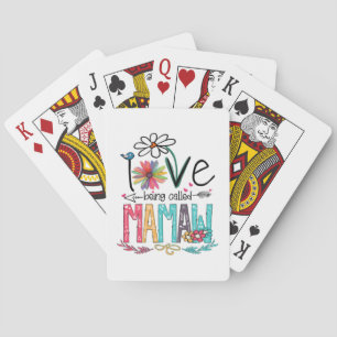 Mother I Love Being Called Mamaw Sunflower Playing Cards