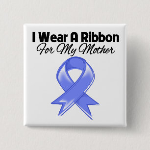 Mother - I Wear Periwinkle Ribbon 15 Cm Square Badge