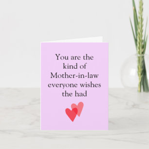 Mother in Law Appreciation Happy Mothers Day Card