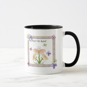 Mother-In-Law Butterfly Flower Mothers Day Gifts Mug