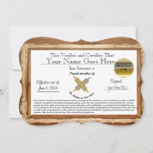 Mother in Law Certificate - humour