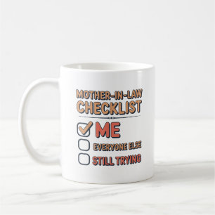 Mother-in-Law Checklist Favourite Son-in-Law Funny Coffee Mug