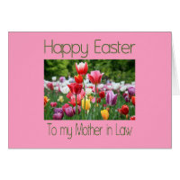 Mother in Law Happy Easter Tulip card