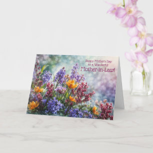 Mother in Law Happy Mothers Day with Pretty Flower Card