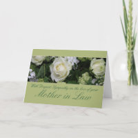 Mother in Law loss Rose sympathy Card