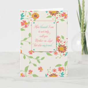 Mother-in-Law Mother's Day, Religious, Sunflowers Card