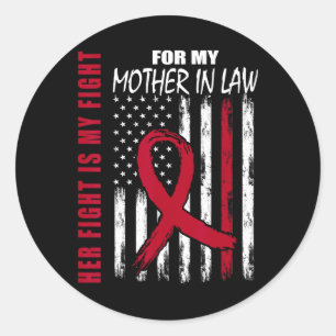 Mother In Law Multiple Myeloma Awareness American Classic Round Sticker