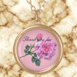 Mother-in-Law Necklace: Gratitude with Elegance Gold Plated Necklace<br><div class="desc">Show your appreciation to your cherished mother-in-law with this elegant and meaningful necklace, a gift that is a token of gratitude as timeless as your bond. Crafted with exquisite attention to detail, this necklace features a delicate pendant with your heartfelt sentiments written on it. Each time she wears this necklace,...</div>