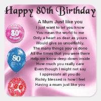 Mother in Law Poem - 80th Birthday