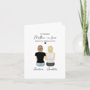 Mother in Law Portrait Wall Art, Mother in Law Gif Holiday Card