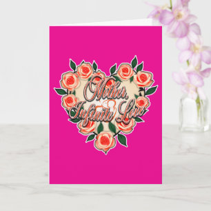 Mother Infinite Love – Floral Typography Card