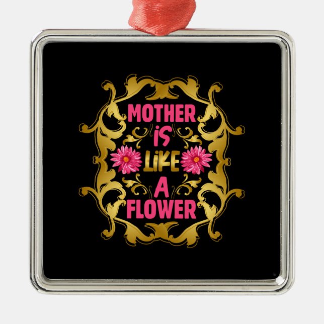 Mother Is Like A Flower Metal Tree Decoration (Front)