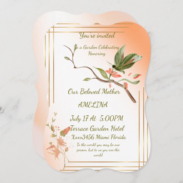 Mother is the world  card (Front/Back)