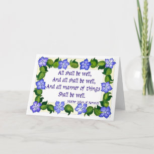 'Mother Julian Quotation' Greeting Card