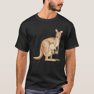 Mother Kangaroo Marsupial Mammal Zookeeper Animal T-Shirt