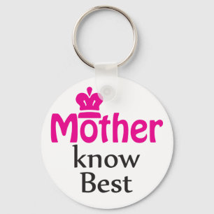 mother knows best key ring