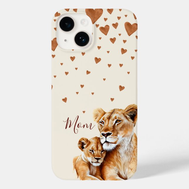 Mother Lion and her baby mother's day  Case-Mate iPhone Case (Back)