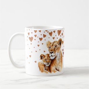Mother Lion and her baby mother's day Coffee Mug