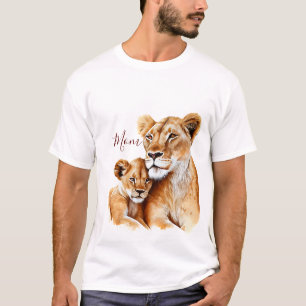 Mother Lion and her baby mother's day  T-Shirt