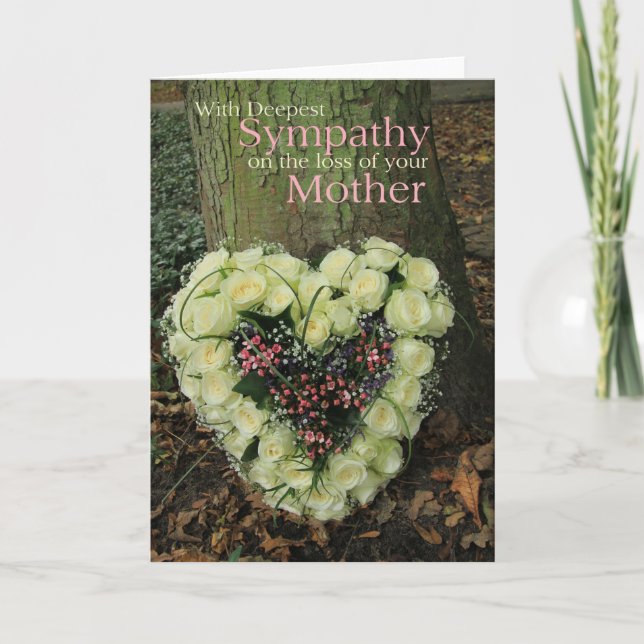 Mother loss Rose sympathy Card (Front)