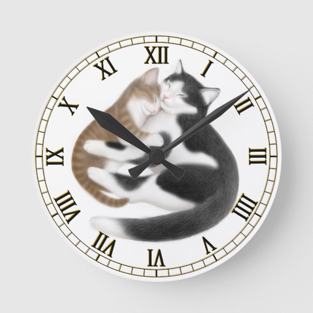 Mother Love Cats Wall Clock (Front)