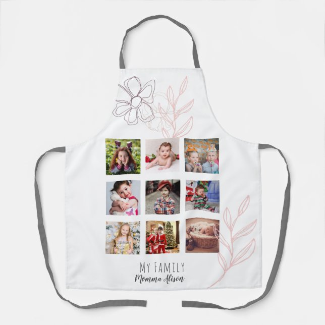 Mother Loves Her Children Family PHOTO COLLAGE Apron (Front)