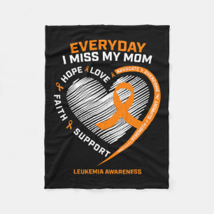 Mother Loving Memory Of Mum Leukaemia Awareness  Fleece Blanket