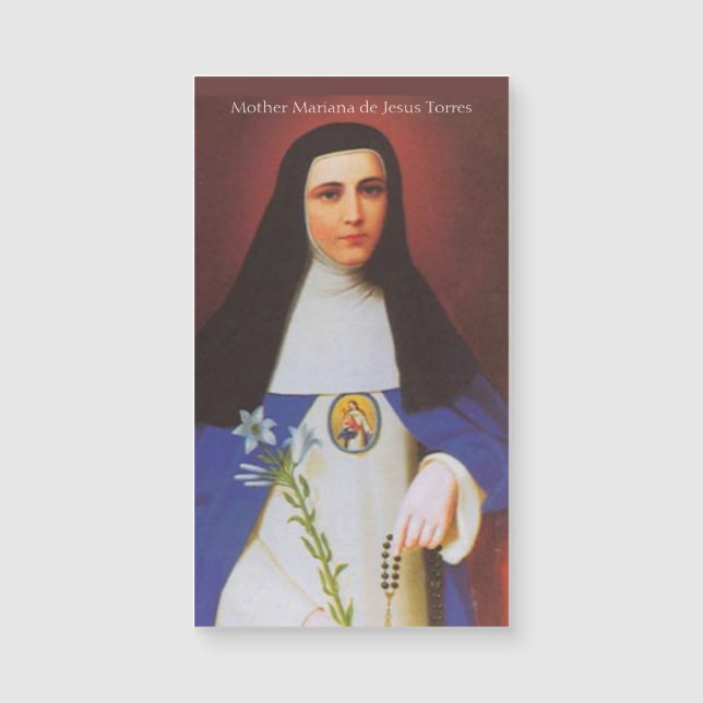 Mother Mariana de Jesus Torres Magnetic Card (Front)