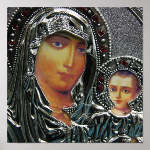 Mother Mary and Baby Jesus Poster