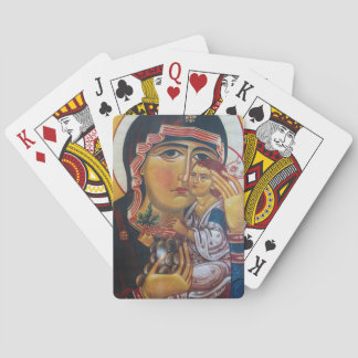 Mother Mary And Jesus Art Playing Cards