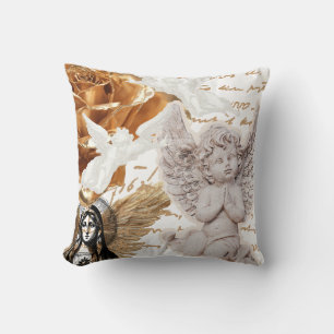 Mother Mary Angel Themed Peaceful And Luxurious Cushion