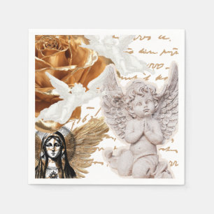 Mother Mary Angel Themed Peaceful And Luxurious Napkin