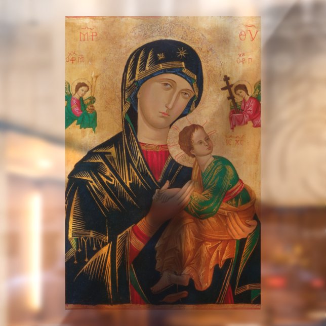 MOTHER MARY BABY JESUS WINDOW CLING (Sheet 2)