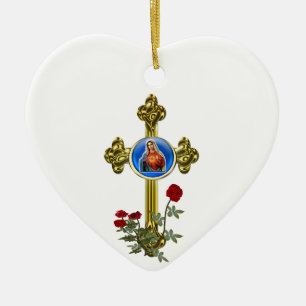 Mother MAry Ceramic Tree Decoration