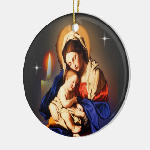Mother Mary Ceramic Tree Decoration
