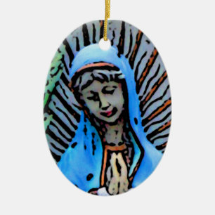 Mother Mary Ceramic Tree Decoration
