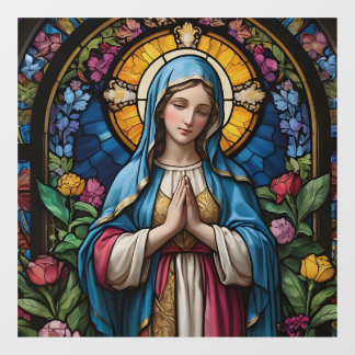 Mother Mary Colourful Stained Glass Virgin Mary