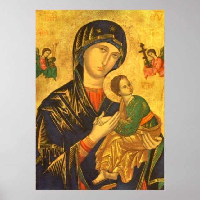 Mother Mary Madonna & Child Baby Jesus Poster (Front)