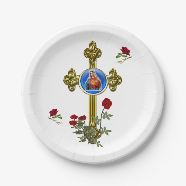 Mother MAry Paper Plate (Front)