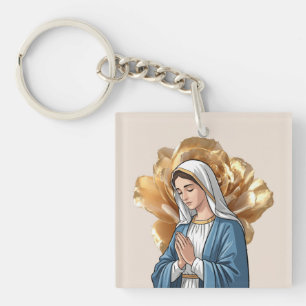 Mother Mary Religious Catholic Christian Faith  Key Ring