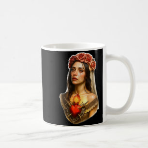 Mother Mary Sacred Heart Cry  Coffee Mug