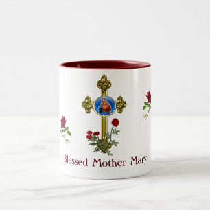 Mother MAry Two-Tone Coffee Mug