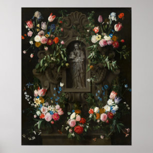 Mother Mary with Child Jesus Sacred Art Poster