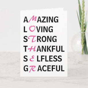 Mother Meaning Mother's Day Card