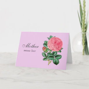 Mother Means Love Mother's Day Greeting Card