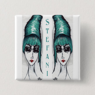 Mother Monster Teal Beehive Sunglasses Drawing Art 15 Cm Square Badge