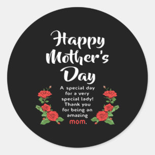 Mother Mothers Mother's Day Mum Mummy Funny Gift Classic Round Sticker