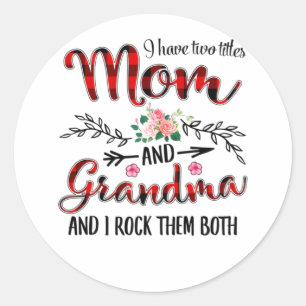 Mother Mum And Grandma Birthday Classic Round Sticker