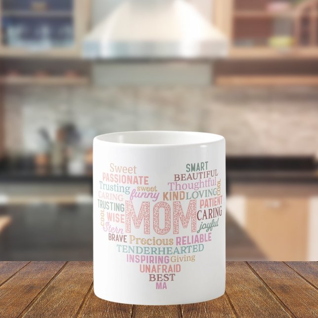 Mother mum heart word art coffee mug (Creator Uploaded)
